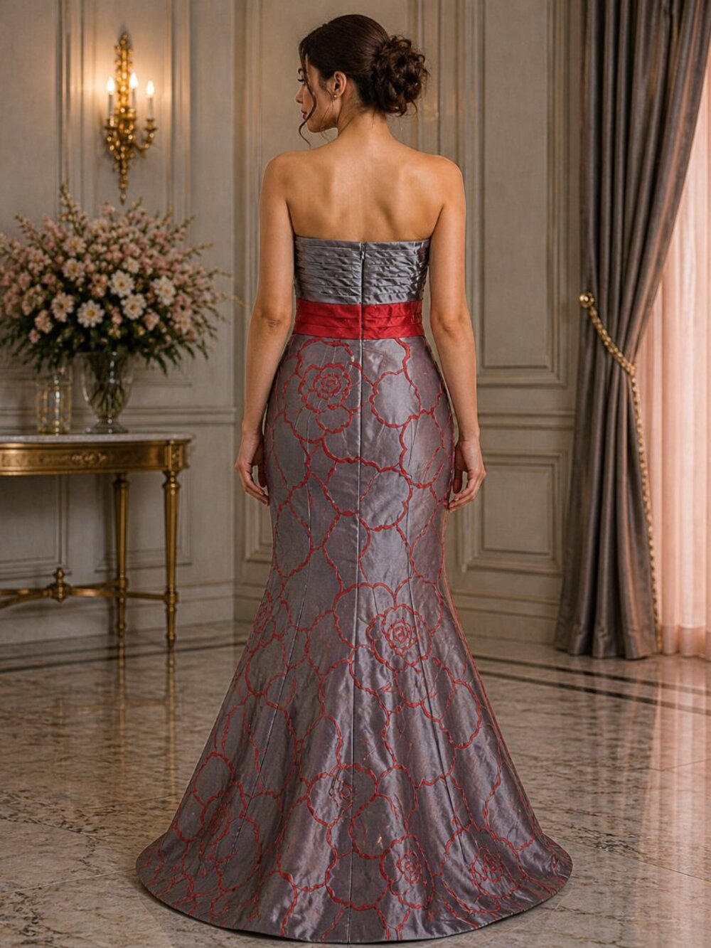 Sonia Pena Elegant Mermaid Gown - Picture 6 of 9